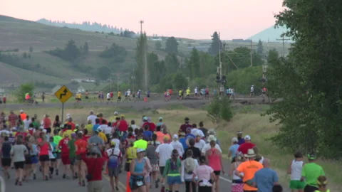 Missoula Marathon Stock Footage 187179115