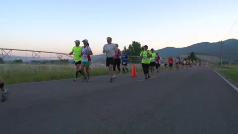 Missoula Marathon Stock Footage 187245718
