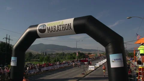 Missoula Marathon Stock Footage 191964468