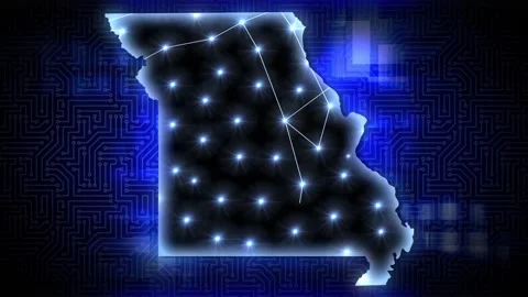 Missouri AI Data Center Network Technology   動画素材 344697133