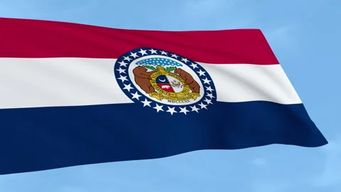 Missouri flag Stock Footage 321421624