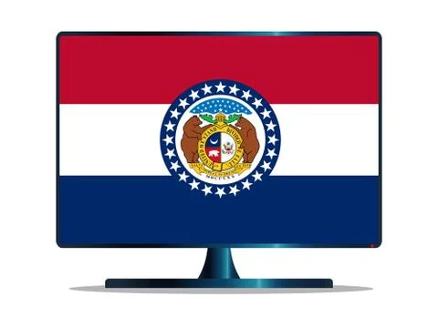 Missouri Flag TV Stock Illustration