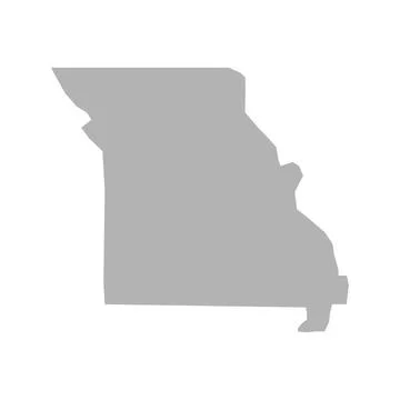 Missouri map vector icon on white background Stock Illustration