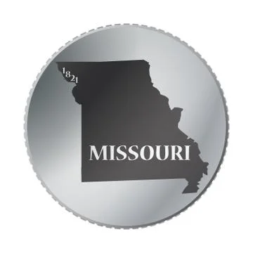 Missouri State Coin Stock Illustration