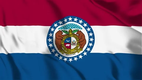 Missouri State Flag Loop 4K Stock Footage 243874950