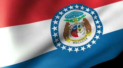 Missouri State Flag Waving Stock Footage 11969956