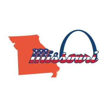 Missouri State Map Illustrazione stock