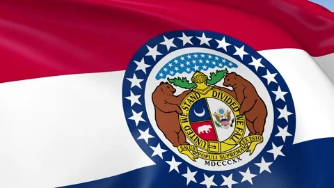 Missouri State Waving Flag Background Loop Stock Footage 317846677