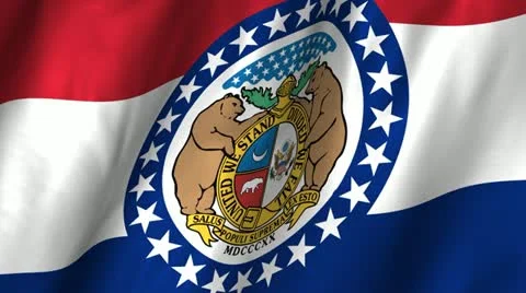 Missouri Waving Flag Stock Footage 12312012