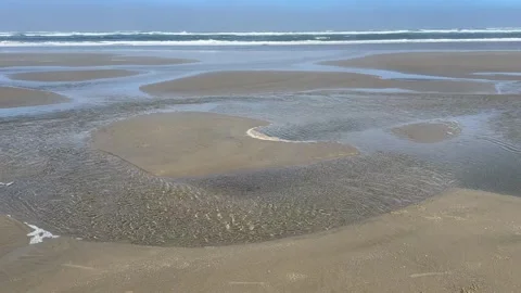 Mist Blowing Across Nye Beach Newport, Oregon Stock Footage 312236250