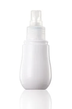Mist container made of white plastic. Stock Photos