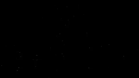 Mist of falling snow particles isolated on black background Stock Footage 125769960