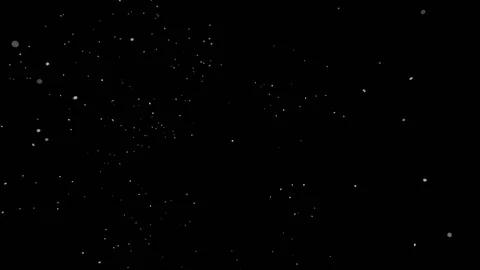 Mist of falling snow particles isolated on black background Stock Footage 125771606