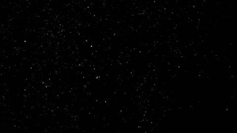 Mist of falling snow particles isolated on black background Stock Footage 125772748