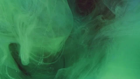 Mist flow paint water mix green blue vapor wave Stock Footage 324215958