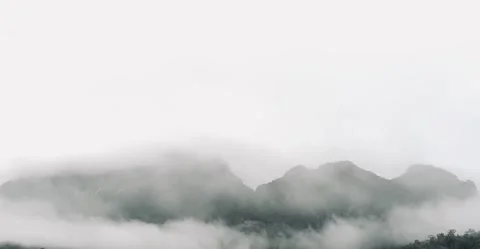 Mist Flowing Over Doi Luang Chiang Dao Mountains Stock Footage 338317190
