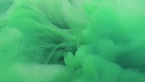 Mist fluid art cloud green water stream ink blend Video stock 315014054