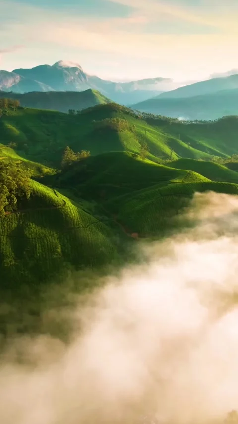 Mist Forest Aerial View. Stock Footage 288797150