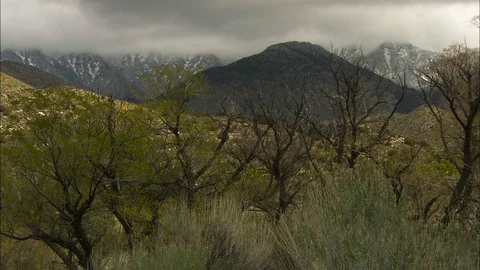 Mist gathers in the desert mountains 스톡 동영상 87794050