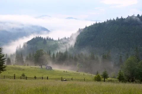 Mist in mountain Stock Photos