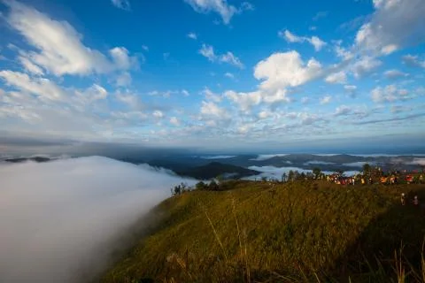 Mist on the mountain Stock Photos