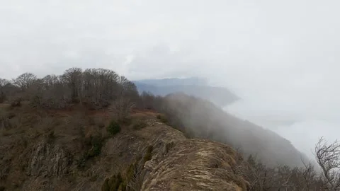 Mist on the mountain ridge Stock Footage 154512921