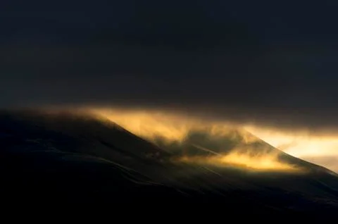 Mist on mountains Stock Photos