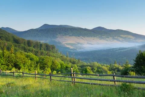 A mist in the mountains Stock Photos