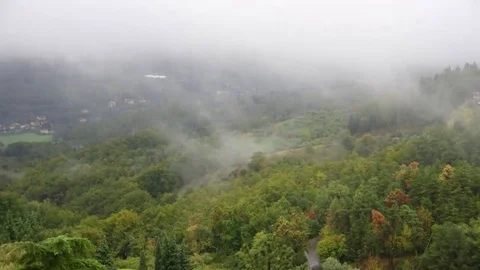 Mist over the countryside Stock Footage 69260930