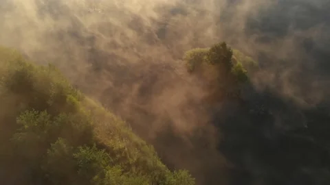 Mist over the lake Stock Footage 140575651