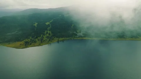 Mist over the lake Stock Footage 148651847