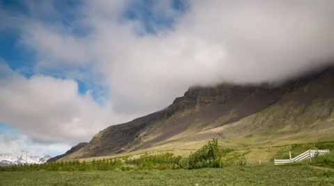 Mist over the mountains Stock Footage