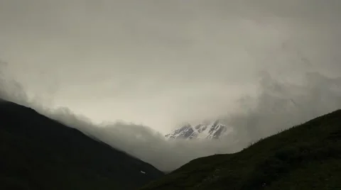 Mist over  the mountains Stock Footage 41465357