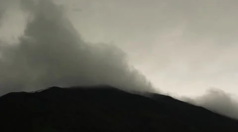 Mist over the top of the mountain Stock Footage 41465363