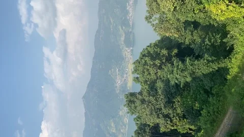 Into the Mist: Panoramic view of the Himalayan range and forests 스톡 동영상 240475430