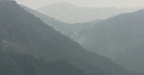 Mist passing on Mountain Stock Footage 290356284