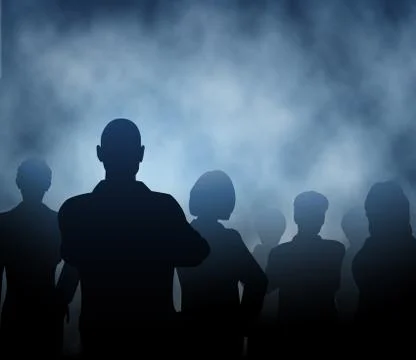 Mist people Stock Illustration