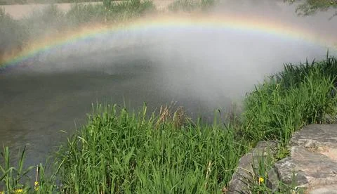 Mist rainbow Stock Photos