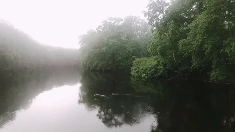 Mist on the River Stock Footage 116263369