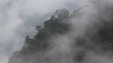 Mist rolling over mountains Video stock 22606741