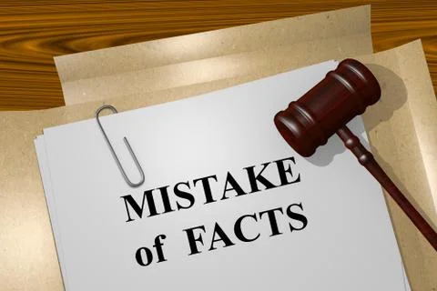 Mistake of Facts concept Stock Illustration