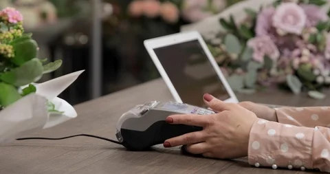 Mistake Payment Through The Pos Terminal Stock Footage 124541411