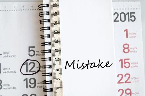 Mistake text concept Stock Photos
