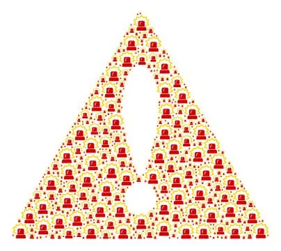 Mistake Triangle Sign Pattern of Alarm Icons 스톡 일러스트