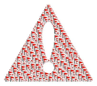 Mistake Triangle Sign Pattern of Triangle Flag Icons Illustrazione stock