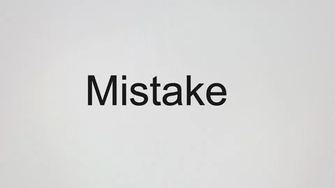 MistakeMistake word correction grammar computer screen. Stock Footage 166932592