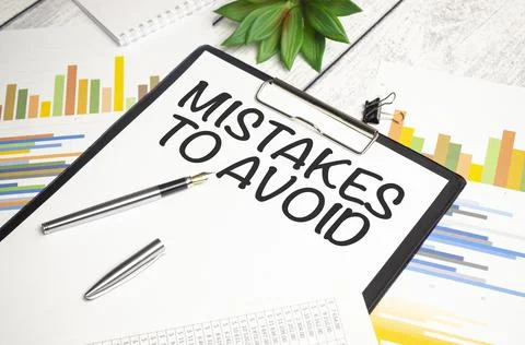 Mistakes to avoid on file folder and charts Stock Photos