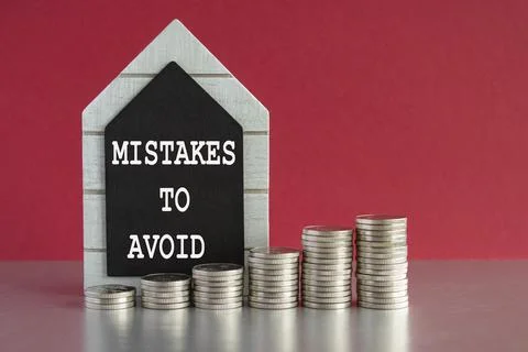 MISTAKES TO AVOID symbol. Concept words MISTAKES TO AVOID Stock Photos