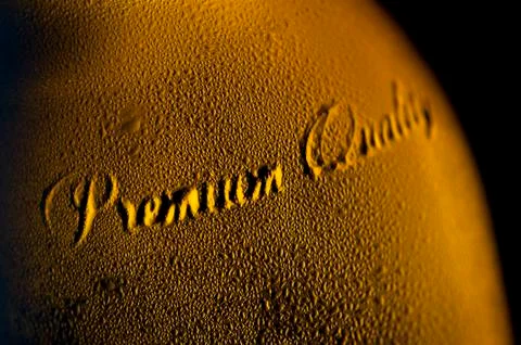 Misted beer bottle Stock Photos