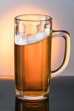Misted mug with beer Stock Photos